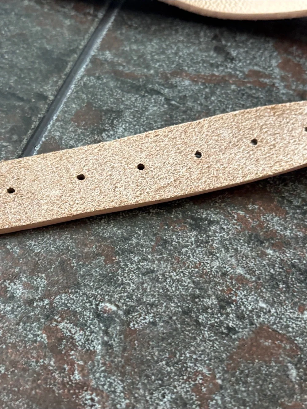 J. Crew Nude/Tan Leather Belt with Gold Buckle and Accents - Picture 7 of 8